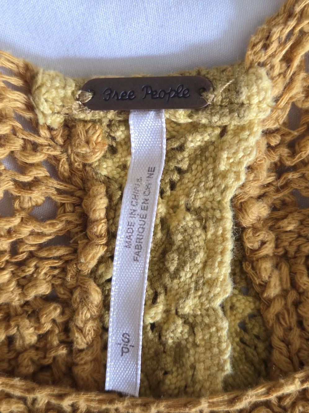 Free People Mustard Crochet Striped Tank Top - Multi - Picture 10 of 11